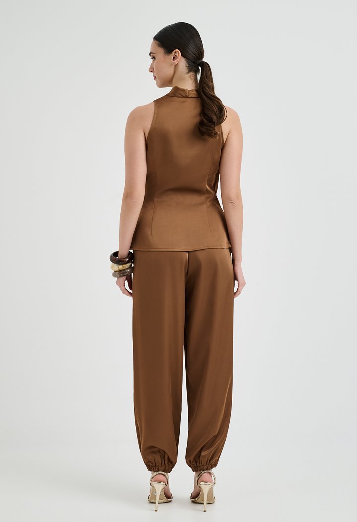 Satin jogger trousers