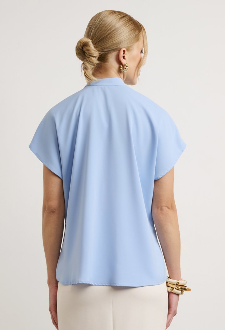Mao-collar shirt