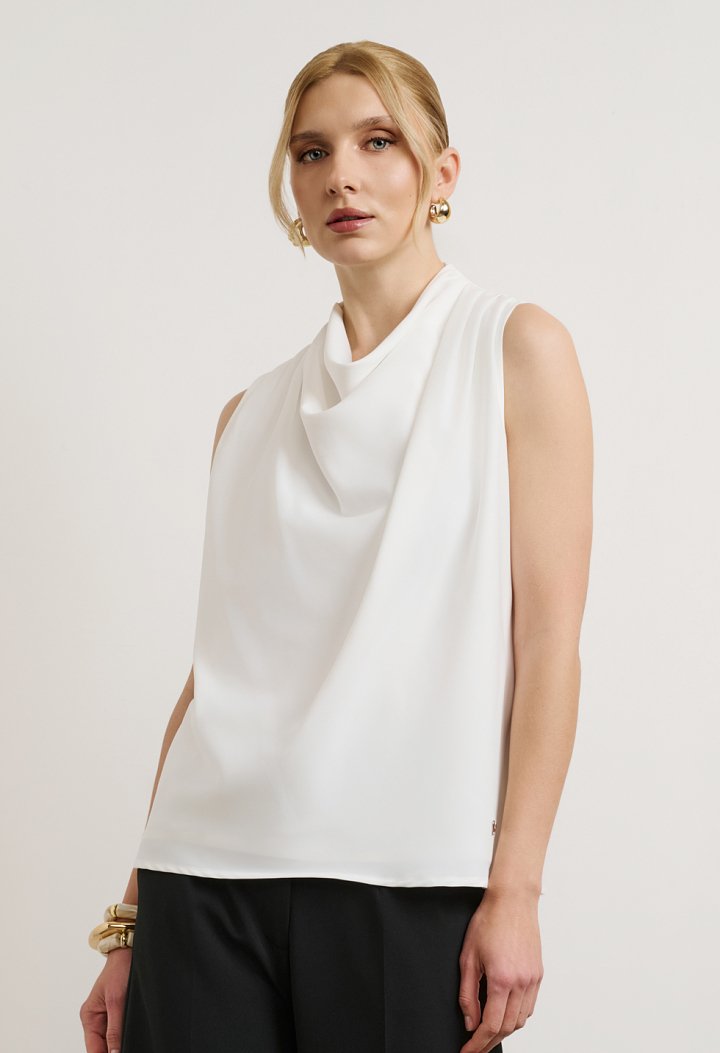 Μπλούζα με draped λαιμόκοψη