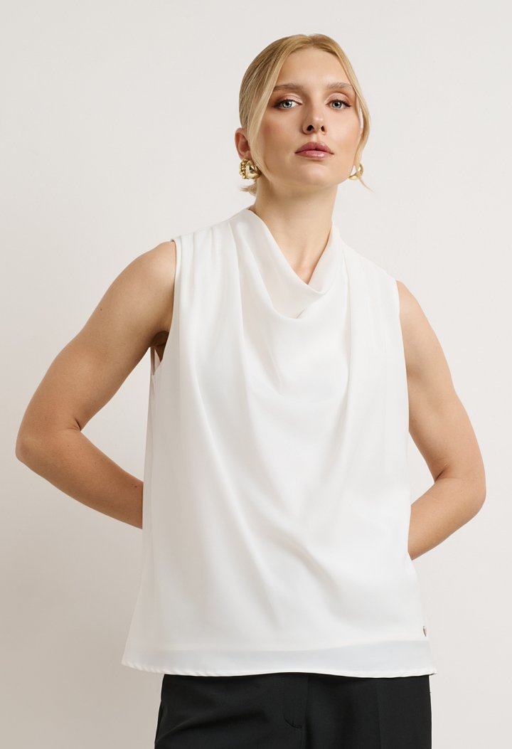 Μπλούζα με draped λαιμόκοψη