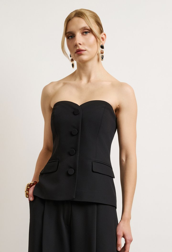 Strapless γιλέκο κοστουμιού με κουμπιά