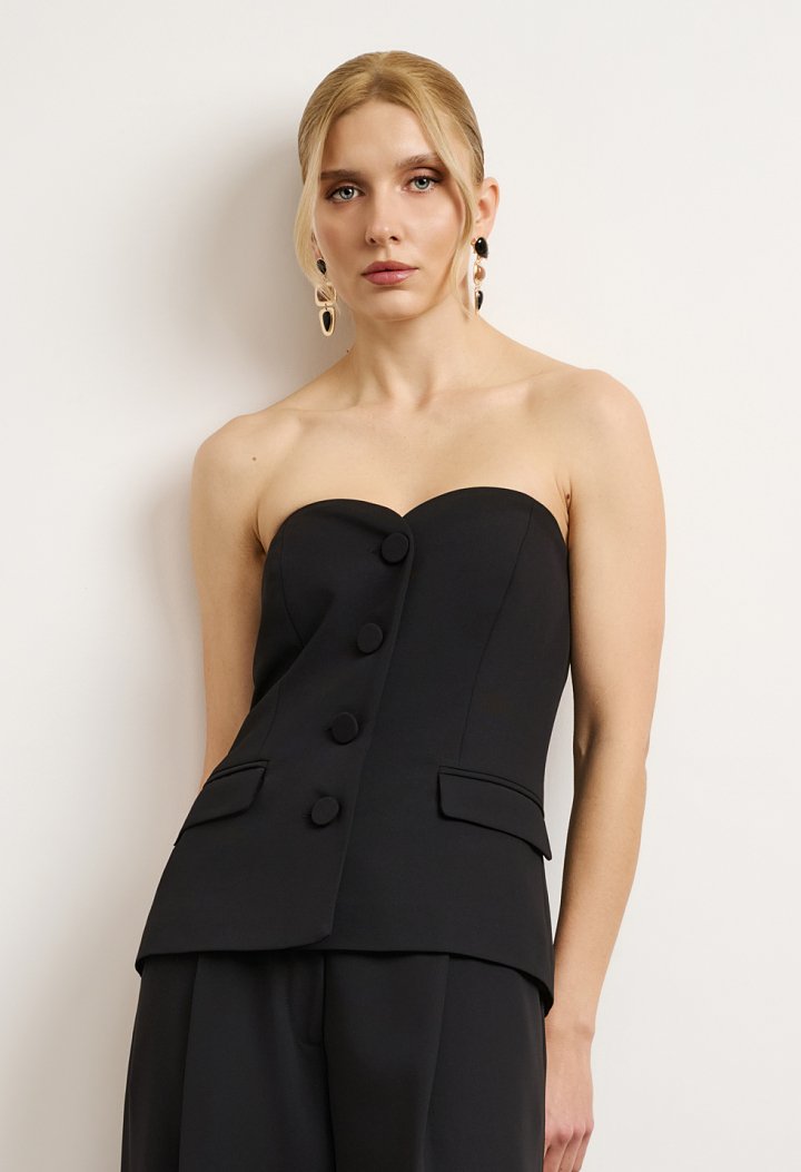 Strapless γιλέκο κοστουμιού με κουμπιά