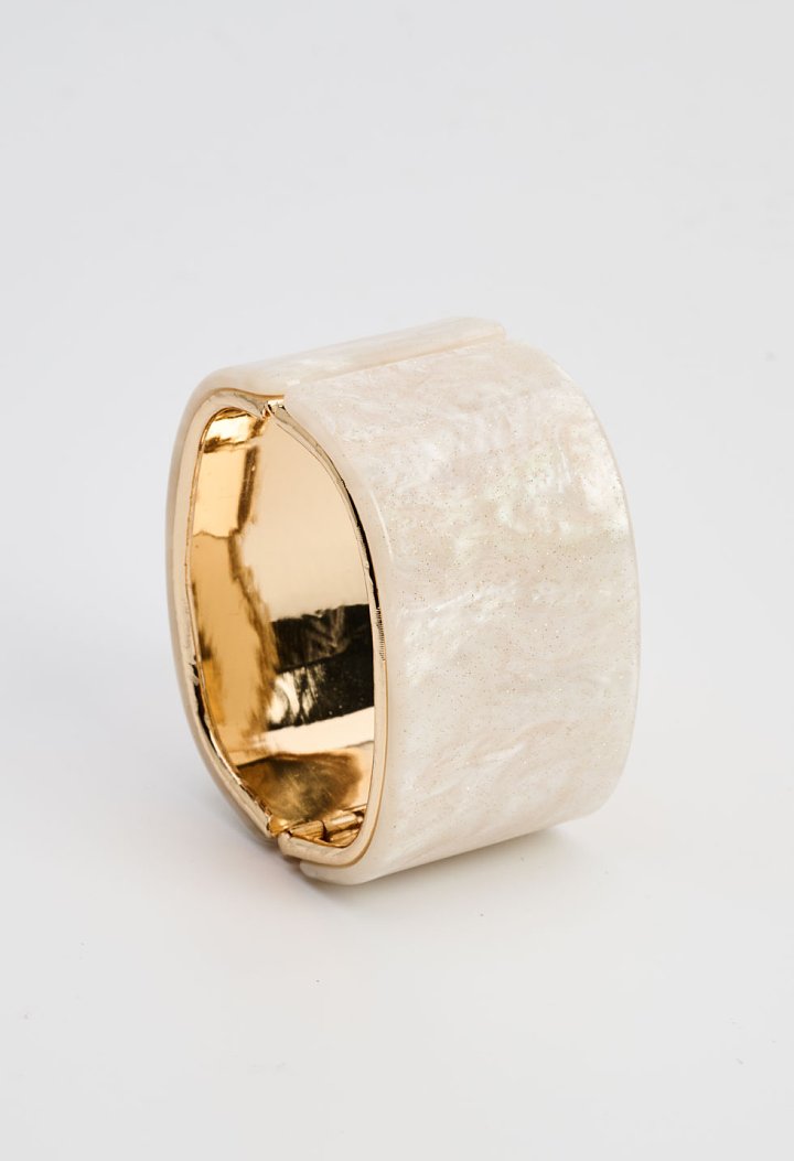 Marble-effect bangle bracelet