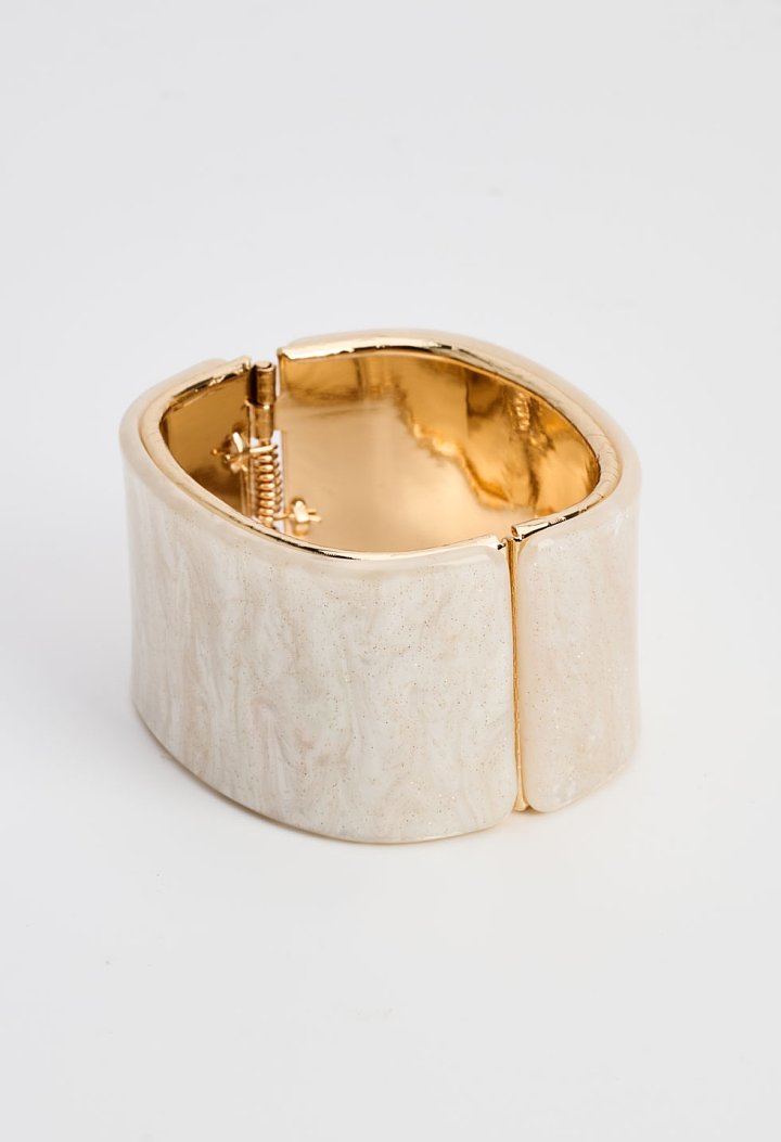 Marble-effect bangle bracelet
