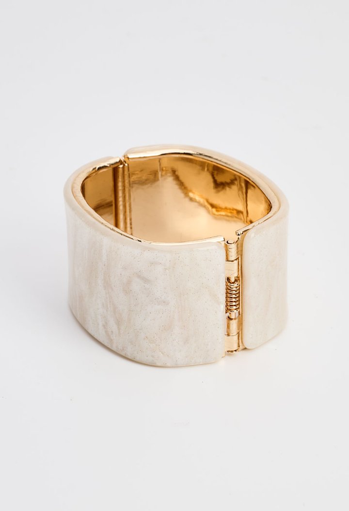 Marble-effect bangle bracelet