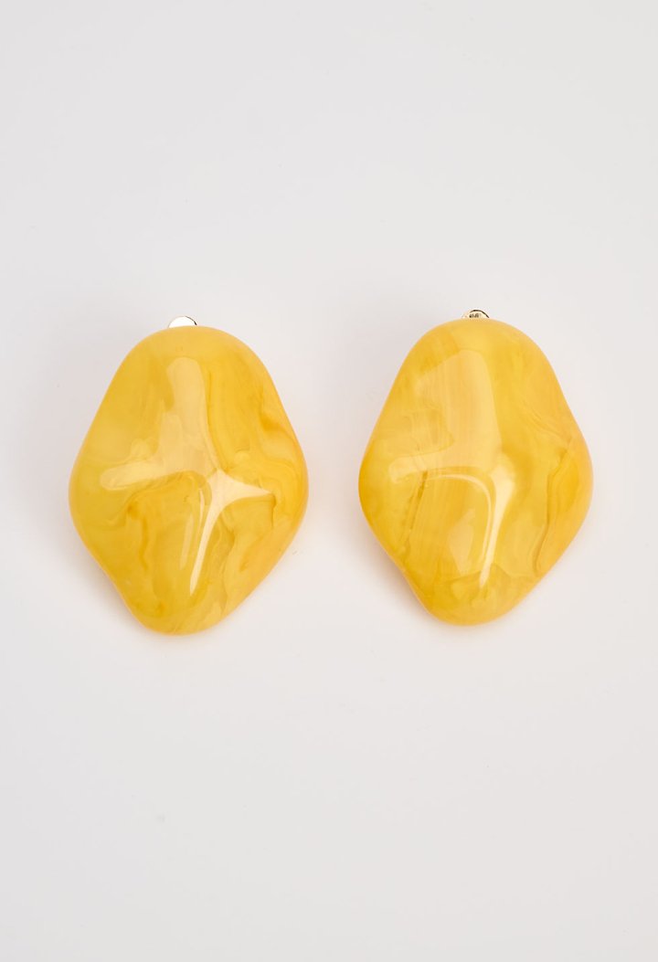 Clip-on σκουλαρίκια με marble εφέ