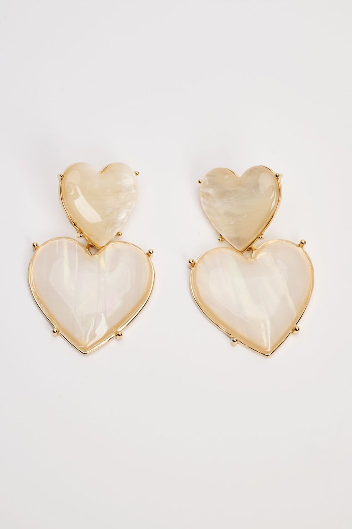 Double heart earrings.