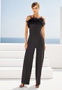 Jumpsuit with feather detail