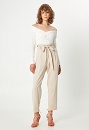 High-waisted trousers with pleats