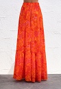 Printed skirt with elastic waistband