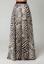 Zebra print maxi skirt