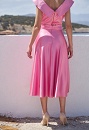 High-waisted satin skirt