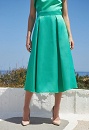 Satin skirt with pleats