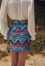 Skirt with colored sequins