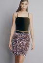 Stretchy skirt with sequins