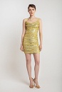 Draped dress with sequins