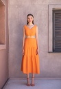 Midi dress with openings and a loop