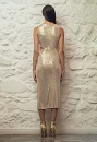 Gold dress with cuts