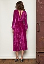 Midi dress with velvet texture