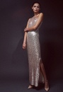 Asymmetric dress with sequins
