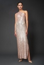 Asymmetric dress with sequins