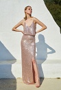 Sequin dress with slit