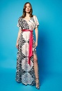 Wrap dress with zebra print