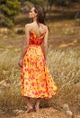 Φόρεμα σατινέ λουλουδάτο