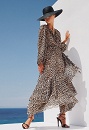Asymmetrical leopard print dress