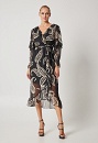 Midi dress with paisley pattern