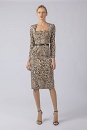 Animal print fitted dress