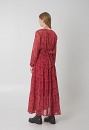 Φόρεμα με σχέδιο paisley και ζώνη