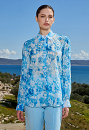 Semi-sheer patterned blouse