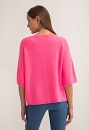 Knitted blouse with puff sleeves