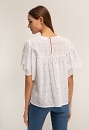 Embroidery top with ruffles