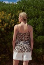 Top with animal print straps