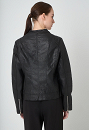 Jacket with leather effect