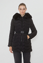 Quilted jacket with detachable fur